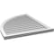Ekena Millwork Quarter Round Top Left Surface Mount PVC Gable Vent w/ 2"W x 2"P Brickmould Sill Frame, 32"W x 40"H GVPQL32X4003SF - alternate 4